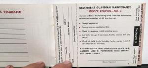 1966 Oldsmobile Owner Protection Plan Booklet Protect-O-Plate Warranty Service