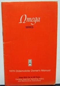 1979 Oldsmobile Owners Manual Omega Models Care & Operation