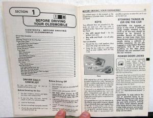 1984 Oldsmobile Owners Manual Toronado Models Care & Operation
