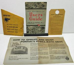1941 Pontiac Six & Eight Owners Manual Care Operation With Visor Cover Rare