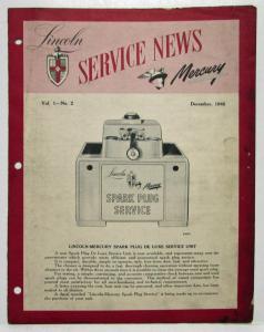 1946 Lincoln Mercury Service News December