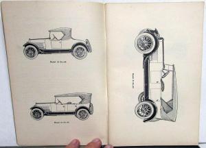 1921 Buick Six Cylinder Car Model 21 Owners Manual Reference Book Original