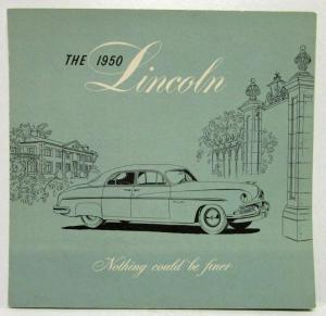 1950 Lincoln Sales Folder Nothing Could Be Finer