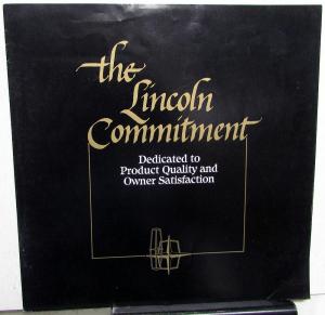 1983 Lincoln Commitment Sales Brochure