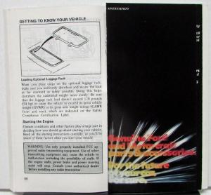 1982 Mercury LN7 Owners Manual Original
