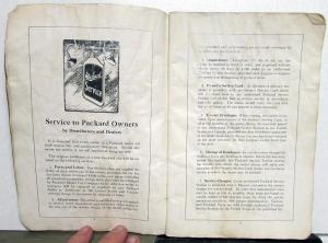 1937 Packard Six Owners Manual Care & Operation Original Maintenance