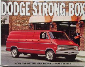 1971 Dodge Tradesman Van B 100 200 300 Strong Box Color Sales Brochure Original