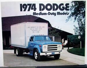 1974 Dodge Medium Duty Trucks D500 D600 D800 W600 Color Sales Brochure Original