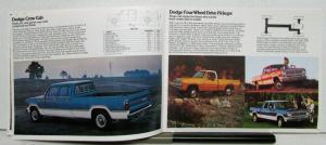 1976 Dodge Pickup Trucks W100 200 300 600 D100 200 300 Color Sales Brochure Orig