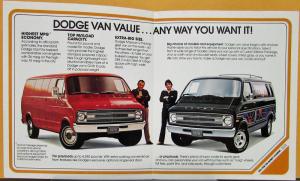 1976 Dodge Tradesman Maxivan Color Sales Mailer Folder Original