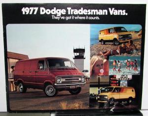 1977 Dodge Truck Tradesman Van Maxivan Street Van B100 B200 B300 Sales Brochure