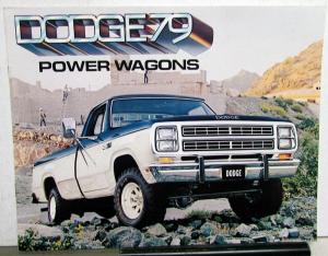 1979 Dodge Power Wagons Trucks W150 200 300 400 Color Sales Brochure Original