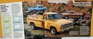 1979 Dodge Pickup Trucks Color Sales Brochure Original