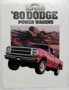 1980 Dodge Work Truck Power Wagons 4WD Color Sales Folder Original