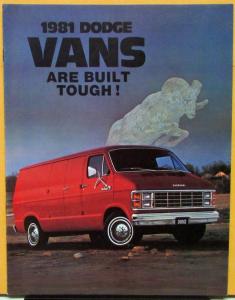 1981 Dodge Van B Models CANADIAN Color Sales Brochure Original