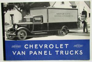 1932 Chevrolet Van Panel Trucks Sales Brochure