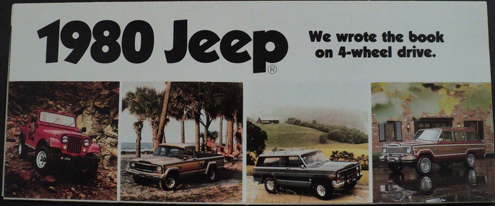 1980 Jeep Sales Brochure Accordion Folder CJ7 J10 J20 Cherokee Wagoneer Interior