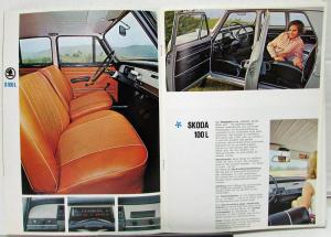 1970s Skoda S 100 L Color Sales Brochure GERMAN Text Market Original