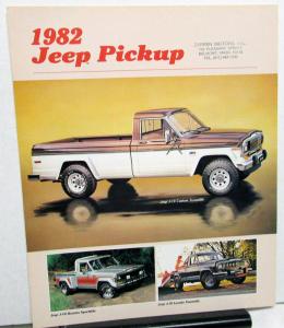 1982 Jeep Pickup J10 J20 Townside Honcho Laredo Pioneer AMC Sales Brochure
