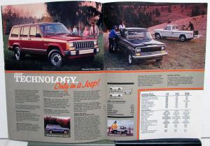 1984 Jeep Cherokee J20 Wagoneer Pickup Comanche Original Dealer Sales Brochure