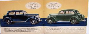 1936 Ford V8 Sales Brochure DeLuxe Coupe Sedan Touring Cabriolet Touring