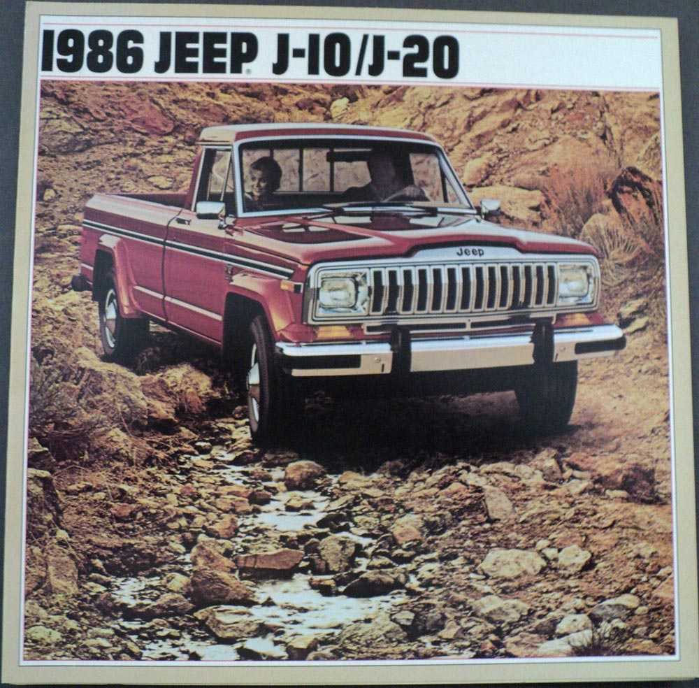1986 Jeep J10 J20 Pickup Original Dealer Sales Brochure