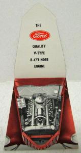 1939 Ford V8 Engine Sales Brochure Original Die Cut Hood