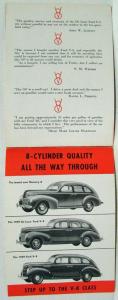 1939 Ford V8 Engine Sales Brochure Original Die Cut Hood