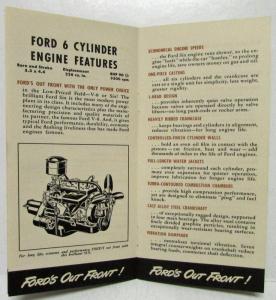 1947 Quick Facts Ford Cars Sales Brochure