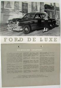1952 Een Amerikaanse Ford naar Nederlandse wens Deluxe Sales Folder Dutch Text