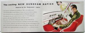 1959 Sunbeam Rapier Rallymaster Engine Sports Saloon & Convertible Sales Folder