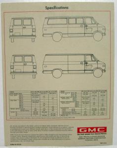 1971 GMC Vandura and Rally Sales Folder Original