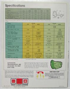 1975 GMC Steel Tilt Cab 72 Inch 6000 6500 Sales Brochure Folder Original