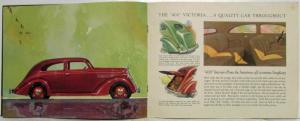 1935 Nash Dealer Prestige Color Sales Brochure 400 Models Sedan Victoria Coupe