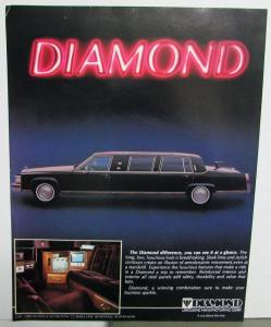 1985 1986 1987 1988 1989 Lincoln Diamond Limousine Sales Sheets Set