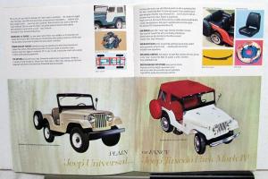 1965 Jeep 2WD 4 WD Full Line Sales Brochure Wagoneer Gladiator Universal Tuxedo