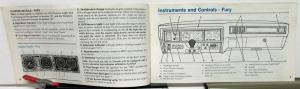 1978 Plymouth Fury Volare Owners Manual Care & Operation Instructions