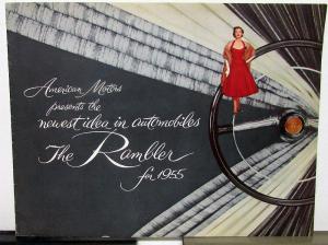 1955 AMC Rambler Sedan Club Cross Country Wagon Sales Brochure XL Original