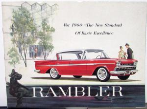 1960 AMC Rambler 6 Rebel V-8 Ambassador V8 Wagon Sedan Hardtop Brochure Orig XL