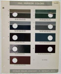 1942 Hudson Color Paint Chips by Ditzler Color Company