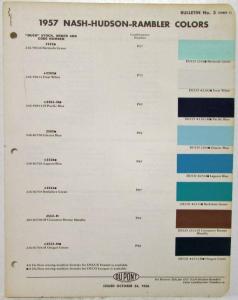 1957 Hudson Nash Rambler Color Paint Chips by DuPont