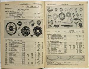 1930 Ford Model T Price List of Parts Orig Effect March 1 1930 For 1909 To1927