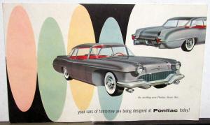 1955 Pontiac Concept Strato Star Safari Wagon Star Chief Catalina Sales Folder