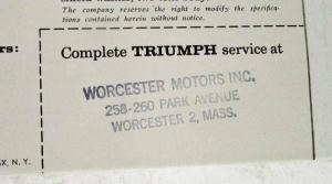 1959 Triumph Sedan Sales Folder