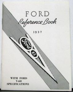 1937 Ford 85 V8 V60 Reference Book Owners Manual Reproduction