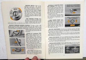 1958 Ford Custom & 300 Fairlane & 500 Wagon Courier Ranchero Owners Manual Orig
