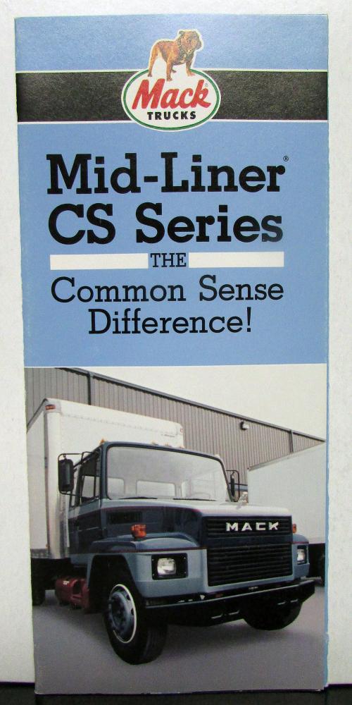 1986 Mack Truck Mid Liner CS Series Sales Folder Mailer