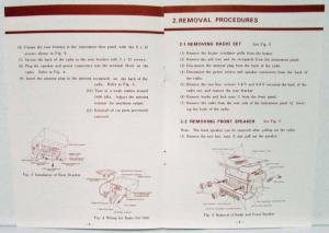 1970-1975 Toyota Car Radio and Stereo Installation Manual