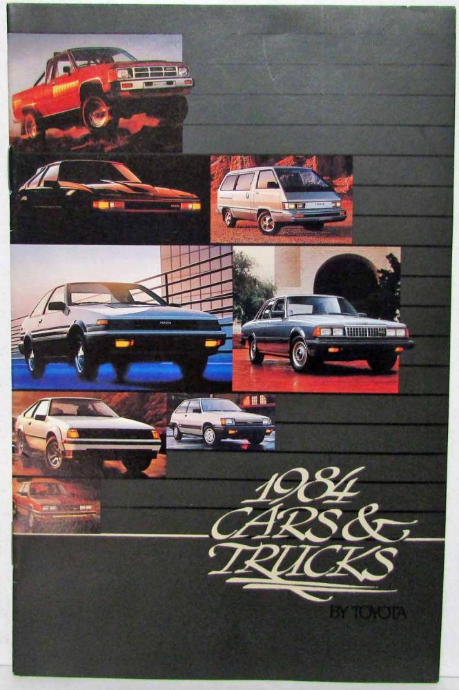 1984 Toyota Cars & Trucks Sales Brochure Corolla Celica Camry Supra Cressida
