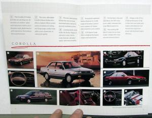 1988 Toyota Cars and Trucks Sales Brochure Corolla Tercel Camry MR2 Celica Supra